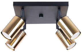 Plafon WINX 4 czarny/złoty SOLLUX  LIGHTING