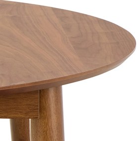 Okrągły rozkładany stół z dodatkowym blatem w dekorze orzecha ø 115 cm Montreux – Actona