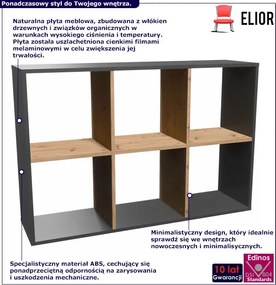 Regał na zabawki do pokoju dziecka antracyt L0-D30