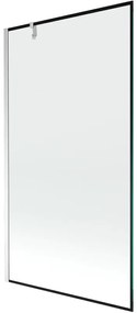 Mexen Next parawan nawannowy 1-skrzydłowy 100 x 150 cm, czarna ramka, chrom - 895-100-000-00-70-01