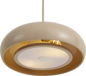 Lampa wisząca retro taupe z metalowym kloszem 2-punktowa - Macaron