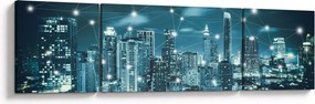 Obraz lśniącej metropolii (170x50 cm)