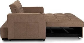 Fotel do Spania ASTER Rozkładany Amerykanka Brązowy Nowoczesny