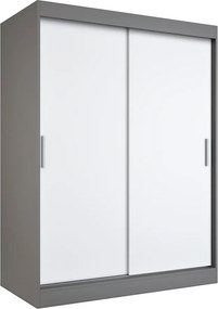 Szafa przesuwna 150 cm antracyt + biały A1-M53