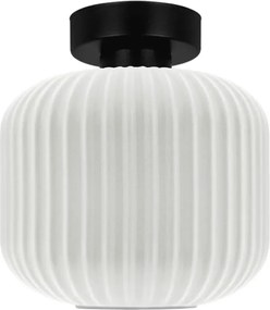 Lampa sufitowa ze szklanym kloszem biała L4-R09