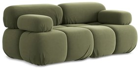 Jasnozielona aksamitna sofa modułowa 190 cm Lokua – Makamii