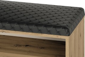Szafka na buty z siedziskiem Nevio 05, dąb artisan