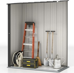 Outsunny Szopa ogrodowa domek na narzędzia, drzwi zamykane, odporny na warunki atmosferyczne, 161,5 cm x 94,5 cm x 196 cm, czarny