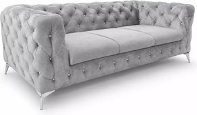 Sofa 3 osobowa Moet głęboko pikowana elegancka do salonu na nóżkach