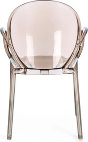 Jasnobrązowe plastikowe krzesło ogrodowe Camilla – Bizzotto