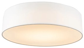 Lampa sufitowa biała 40 cm w tym LED - Drum LED Nowoczesny Oswietlenie wewnetrzne