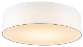 Lampa sufitowa biała 40 cm zLED - Drum LED Nowoczesny Oswietlenie wewnetrzne