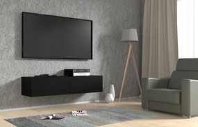Czarna ścienna szafka rtv 140 cm - Falmi
