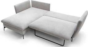 Jasnoszara kanapa narożna z pojemnikiem D9-L59