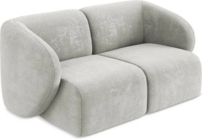 Jasnoszara sofa z tkaniny szenilowej 174 cm Lani – Makamii