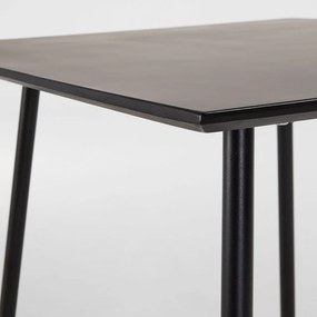 Czarny stół Kave Home Ulrich, 75x75 cm