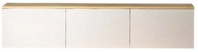 Biało-naturalna szafka pod TV w dekorze dębu 160x35x32 cm Neon – Kalune Design