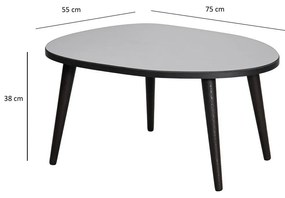 Stolik konferencyjny Gusto Black z ciemnym szkłem