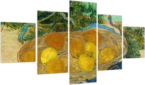 Obraz - Vincent van Gogh, Still Life of  Oranges and Lemons with  Blue Gloves, reprodukcje (125x70 cm)