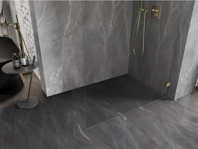 Mexen Lunar L ścianka prysznicowa Walk-in prawa 60 x 200 cm, transparent 8 mm, złota - 830L-060-000-50-00-P