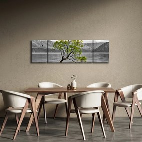 Obraz drzewa na środku jeziora (170x50 cm)