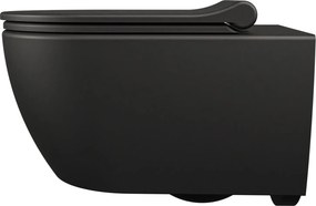 Massi Miska WC wisząca rimless czarna LERA black z deską wolnoopadającą Slim