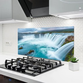 Szkło do Kuchni na Ścianę Górskie Kaskady Wodne