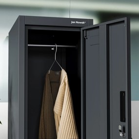 Szafka socjalna ubraniowa BHP antracytowa IGOR 1 Plus 316,5 x 1850 x 450 mm
