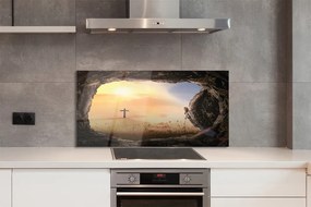 Szklany Panel Symbol Wiary: Święty Krzyż