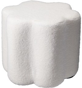 Pufa kwiatek YORE, tapicerka baranek, 34 x 34 x 29 cm