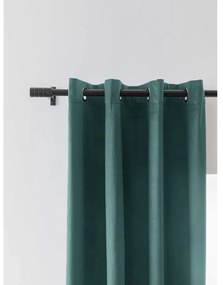Zasłona zaciemniająca VELVET 140x250 cm, turkusowa Zawieszanie: Taśma z wiązaniami