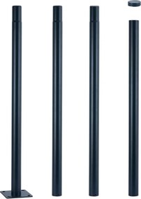 Brilagi - Metalowy słup oświetleniowy 4 m, Ø 58 mm, antracyt