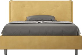 Łóżko bez stelaża tapicerowane 140x200 microfibra okra Appia Large