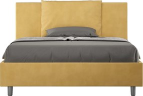 Łóżko bez stelaża tapicerowane 140x210 microfibra okra Antea