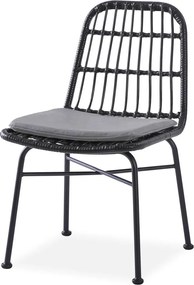 Krzesło z rattanu na metalowych nogach K401