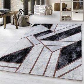 Dywan ekskluzywny Naxos geometria szaro-brązowy 80 cm x 150 cm
