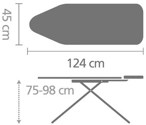 Deska do prasowania Denim Black C – Brabantia