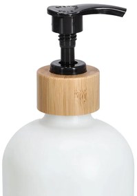 Zestaw dozowników na płyn i mydło z bambusową podstawką, 2 x 500 ml