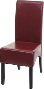 Krzesło do jadalni Crotone,  czerwony, ciemne nogi