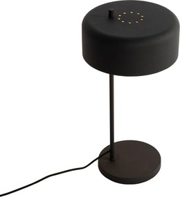 Lampa stołowa retro czarna ze złotym wnętrzem - Jinte