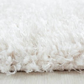 Dywan shaggy poliestrowy Brilliant latte koło 200 cm x 200 cm