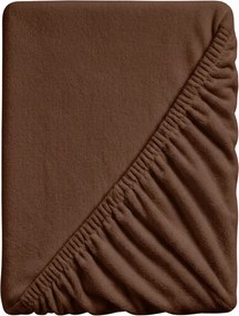 PrzytulneMieszkanie.pl Prześcieradło z mikropluszu SOFT BRONE 90x200 cm brązowe