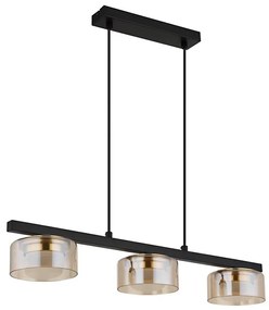 Globo 16055-3HG - LED Żyrandol na lince HIGGINS 3xGX53/6W/230V dymny/brązowy