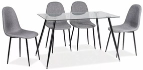 PROMOCJA Szare krzesło FOX z czarnymi nogami II. gatunek