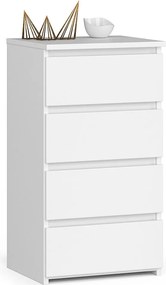 Komoda AKORD CL4 Biała 40 cm 4 szuflady kolor Biały mat 40x35x74 cm