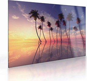 Obraz na szkle palm wznoszących się nad powierzchnią (70x50 cm)
