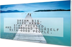 Szklany Panel Morski Napis Panoramiczny