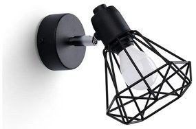 Czarny kinkiet ø 10 cm Varpu – Nice Lamps