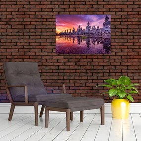 Obraz - Budda podczas zachodu słońca (70x50 cm)