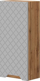 Szafka łazienkowa dąb/szary ze strukturą płytek 20x33x72.6 lotta